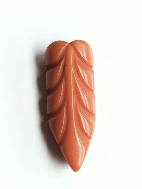 Vintage Coral BAKELITE Dress Clip
